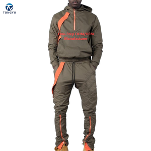 Set 2 ps nilon untuk pria, jaket Windbreaker Logo tahan lama untuk latihan fisik, lari, Jogging, Plus celana pendek musim semi - Product Image 1