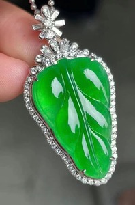 SGARIT Bijoux 18K <span class=keywords><strong>Or</strong></span> Blanc <span class=keywords><strong>Jade</strong></span> <span class=keywords><strong>Pendentif</strong></span> Grade A Naturel Jadéite Vintage Bijoux Vert <span class=keywords><strong>Jade</strong></span> Pierre <span class=keywords><strong>Pendentif</strong></span> Pour Les Femmes - Product Image 6