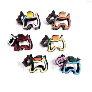 Fermacapelli a Forma di Cane Cartoon Angelina 8,5 Cm in Plastica, Accessorio per Capelli Casual di Alta Qualità per Donne - Product Image 1