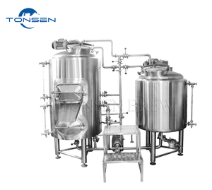 Système de brasserie Tonsen <span class=keywords><strong>300L</strong></span> à trois cuves en deux réservoirs, équipement de brasserie artisanale, équipement de brassage de bière - Product Image 1