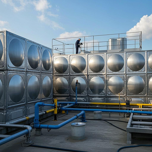 ถังน้ำสแตนเลสหุ้มฉนวน316 304ถังโมดูลาร์ป้องกันการกัดกร่อนสำหรับเก็บน้ำเย็นร้อน - Product Image 2