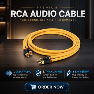 Cable de <span class=keywords><strong>Audio</strong></span> RCA con Blindaje Trenzado y Chapado en Oro Rasantek, Alta Pureza <span class=keywords><strong>HIFI</strong></span> para Altavoces de Cine en Casa y Monitores Premium - Product Image 6
