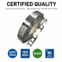 Bande de nickel pur sur mesure 32140, 0,10-0,30 mm, haute conductivité, soudage par points, connecteur de batterie, stockage d'énergie pour véhicules électriques