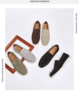 Mocassins <span class=keywords><strong>bateau</strong></span> décontractés <span class=keywords><strong>pour</strong></span> hommes en daim léger, mocassins décontractés en cuir véritable, mocassins en cuir de qualité <span class=keywords><strong>pour</strong></span> hommes - Product Image 5