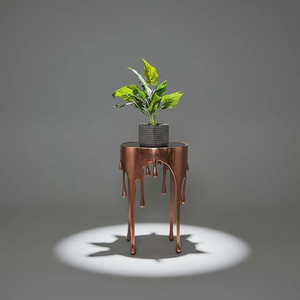 โต๊ะข้างทรงหยดน้ำละลายสไตล์นอร์ดิกสมัยใหม่ |   โต๊ะตกแต่งไฟเบอร์กลาสสุดหรูสำหรับตกแต่งแกลเลอรีงานศิลปะและเลานจ์สไตล์เรโทร - Product Image 4