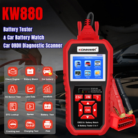 Outil de diagnostic universel Obd2 Scanner de code de voiture 12V Testeur de batterie et correspondance de batterie pour plus de 53 marques de voiture