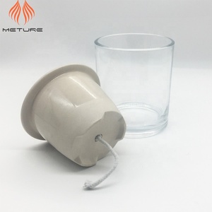 <span class=keywords><strong>Pot</strong></span> de fleurs en céramique transparente, bac à jardinage hydroponique à auto-arrosage, de couleur blanche et verre, offre spéciale - Product Image 5