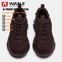 Nouvelles baskets en daim pour hommes, style confortable, design tendance, semelle épaisse moulée, logo personnalisé