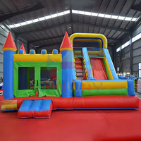 Château gonflable combiné d'usine en PVC 0,55 mm avec toboggan, château de saut gonflable personnalisé pour la location de fêtes en extérieur
