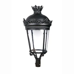 100W Antique Lamp European Classic Standing Lamp Post jardim Luz Outdoor Road Iluminação Solar