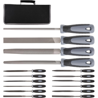 IFIXPRO 16Pcs Combinaison Lime Set Comprend 4Pcs Râpe En Métal et 12Pcs Aiguille Râpe Durable Râpe Outil Portable Métal Lime Outil