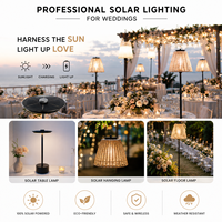 Lampe de jardin portable moderne à commande par capteur, flexible, lumière de nuit USB, lampe de table LED d'extérieur pour mariage, alimentée par batterie, de luxe