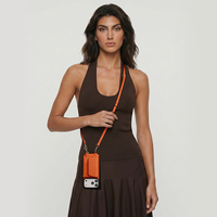 Étui portefeuille magnétique en cuir véritable pour femme, avec porte-cartes pour téléphone portable, vente en gros