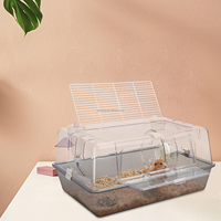 Cage transparente 20 "pour petits animaux Cage pour hamster Cage pour cochons d'Inde Cage pour petits animaux sur les côtés et ouvrable