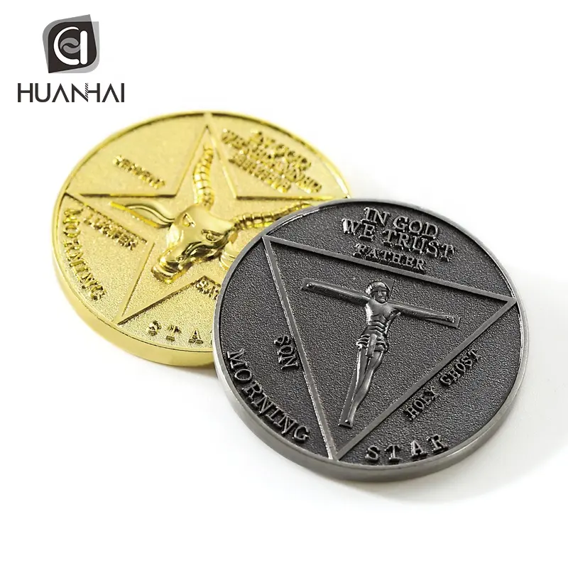 custom die casting 3D black nickel metal coin commemorative
