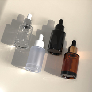 Flaconi Contagocce in Vetro Ambrato Trasparente Satinato da 20ml 30ml 50ml per Confezionamento di Siero Liquido e Tonico - Product Image 2