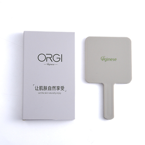 Custom Logo Gray ABS Plastic <b>Compact</b> Handheld Square Single Side Makeup Custom <b>Mirror</b> - Product Image 4
