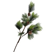 Juego de 15 Ramas de Pino Simuladas de 120 cm de Altura, Decoración de Paisaje Interior/Exterior, Planta Artificial de Pino