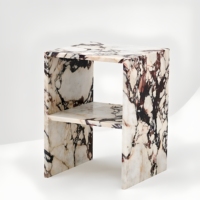 Table console en pierre naturelle moderne de luxe SW STONE Calacatta Viola Bella haut de gamme pour chambre à coucher et salon