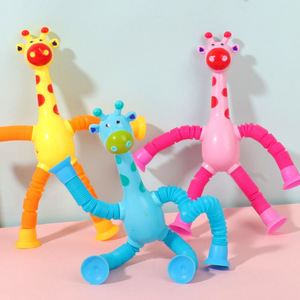 Autonomy <b>Suction</b> Cup Giraffe Telescopic Tube <b>Toy</b> Plastic Educational Stress Relief For Kids 2-4 Years Unisex - Product Image 1
