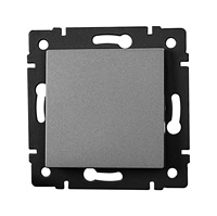 Prise murale Schuko grise de haute qualité, norme européenne, en aluminium, type 86, 16A, certifiée TUV pour la maison