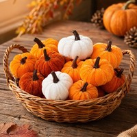 Décoration de citrouille floquée personnalisée, décoration de table pour Halloween, Thanksgiving et la récolte