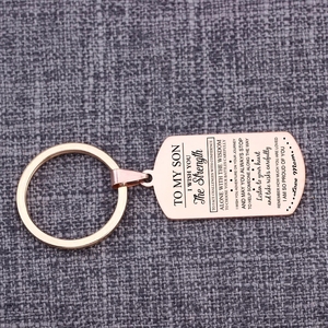 <span class=keywords><strong>Porte</strong></span>-clés personnalisés avec lettre et Logo, Inscription cookies à <span class=keywords><strong>mon</strong></span> <span class=keywords><strong>fils</strong></span>, chien - Product Image 4