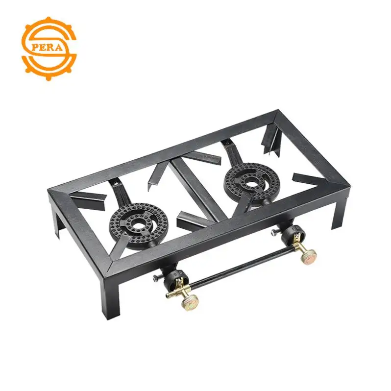 Commercial Liquefied Gas Cast Iron Fierce Fire Stove Natural Gas Electronic Ignition Low-Pressure Iron Plate Burning Gas Stove