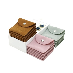 Vente en gros de sacs en velours personnalisés de différentes couleurs, pochettes pour bijoux, emballage pour sacs à bijoux - Product Image 2