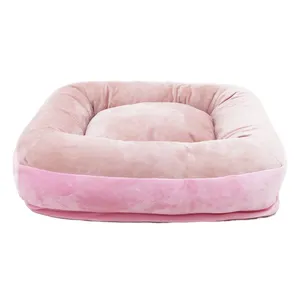 Yangyangpet Luxury Pink Vacuum Soft Square Warm Approved Dog Pet Bed