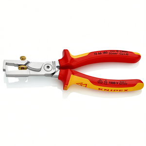 KNIPEX Insulation Stripping Pliers 13 66 180 15mm Copper Aluminum 1000V Made In Germany - Product Image 1
