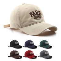 Gorra de Béisbol Vintage de Algodón Lavado, 6 Paneles, Estilo Dad Hat, Bordado 3D, Ajustable