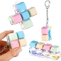 Porte-clés LED Clavier, Jouet anti-stress, Clicker de clavier, Jouets de clavier pour doigts