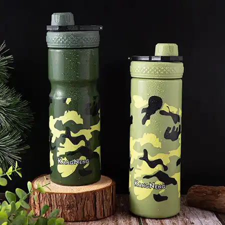 camouflage plastic sports water cup outdoor