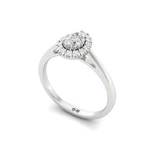 Bague Solitaire de Luxe en Diamant CVD de Laboratoire, Taille Poire et Rond, Plaqué Or 10K, Couleurs Fantaisie, Bijou de Fiançailles pour Femme - Product Image 4