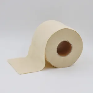 OEM ODM Papier toilette en bambou pour salle de bain 3plis Papier de soie en bambou teinté doux Rouleau jumbo de papier toilette en bambou 4 plis