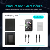 KW12 Carplay inalámbrico y Android Auto y Android OS 3 en 1 Adaptador MINI HD-port RGB Light Streaming YouTube App Store Carplay Box