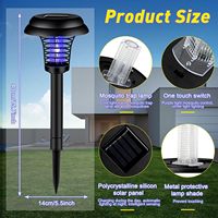 Lampe Solaire Anti-Insectes Étanche, Répulsif Solaire Extérieur pour Moustiques, Mites, Moucherons, Mouches et Petits Insectes Volants