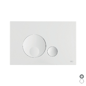 Placa de descarga doble blanca 100x60mm para inodoro Bianca - Product Image 1