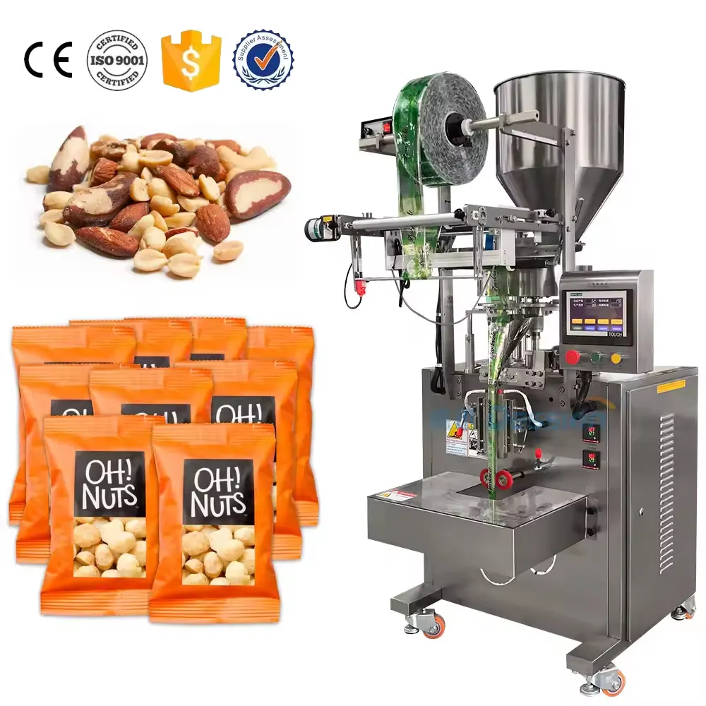 Automatische kleine vertikale 50g 100g Keks Nüsse Trocken frucht Füll verpackungs maschine für Nüsse Cashew nuss Verpackungs maschine