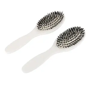 White pig bristle comb air bag massage styling fluffy hair comb wig pig bristle cleaning hair brush