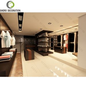 Mueble de Exhibición de Ropa Duradero para Tienda de Ropa Masculina de Estilo Vintage con Estantes Funcionales para Exhibición de Ropa - Product Image 5