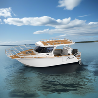 Yacht de pêche de luxe australien de 8 m en aluminium avec cabine pour la pêche en haute mer