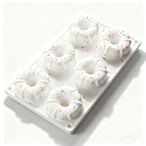 Molde de Silicona para Pastel de Mousse con Forma de Calabaza de Grado Alimenticio, 6 Cavidades, Molde para Hornear Postres Franceses para Pastelería, Chocolate y Helado - Product Image 2