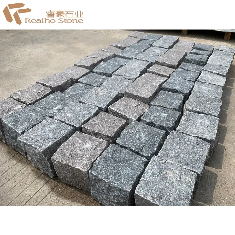 Green Porphyry Cubes Paving Stone For Outdoor