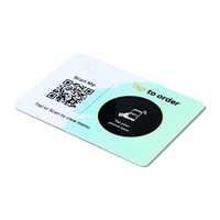Carte de commande pratique en acrylique avec impression de données variables NFC, étanche, écologique et durable, pour menu de restaurant