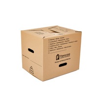 Boîte d'expédition en carton ondulé kraft personnalisée avec quatre rabats pliables et une face unie pour l'expédition de boissons et d'articles ménagers