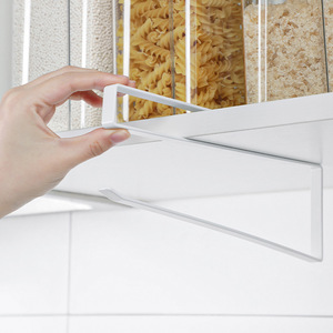 League Wall Mounted Paper Towel Holder Black Punch Free Kitchen Storage Rack Rectangle Shape - Product Image 2