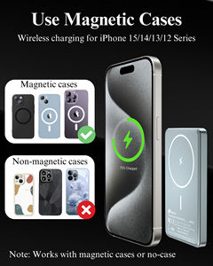 Vente flash Banque d'alimentation portable Mezone 5000mAh Charge rapide sans fil magnétique Banque d'alimentation pour téléphone - Product Image 5