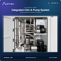 Armoire de refroidissement liquide haute densité ACT A40 à 40 emplacements pour mineurs hydroélectriques Antminer avec refroidisseur sec de 230 kW et système CDU intégré